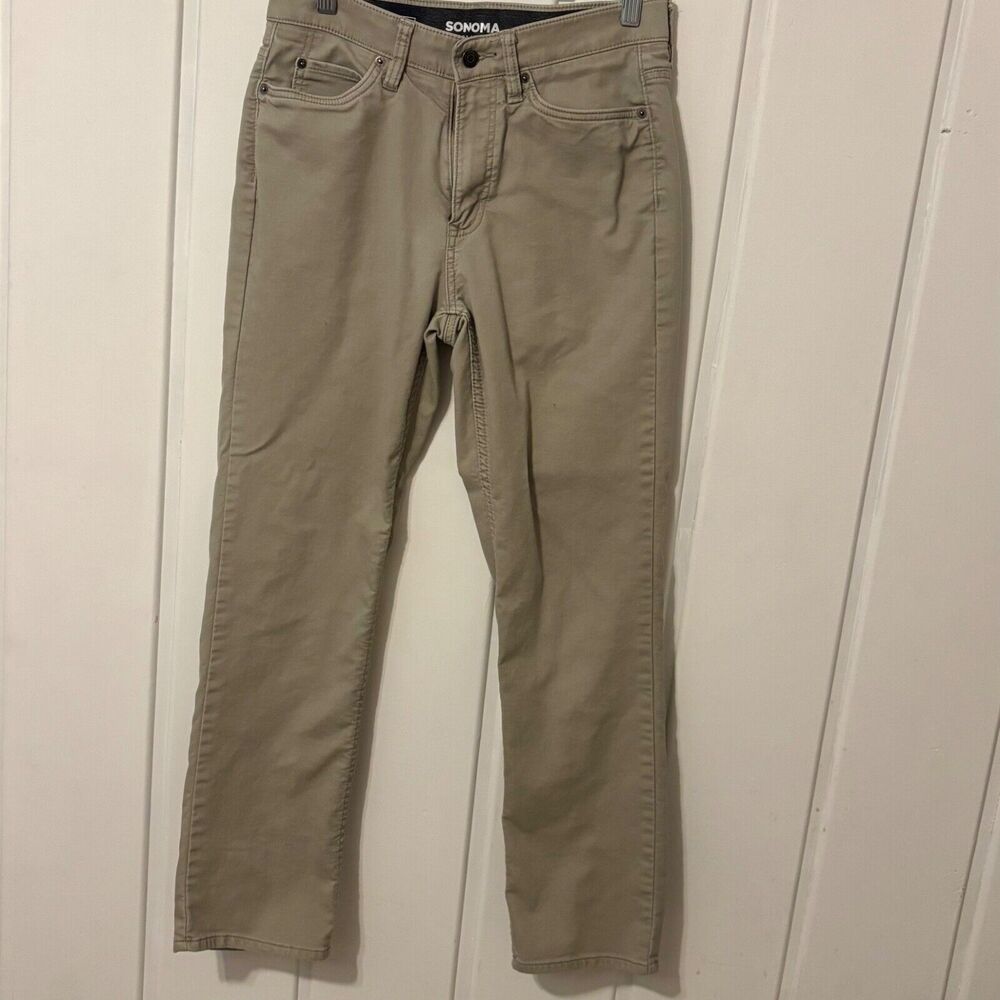 Men's Sonoma Khaki Pants The Everyday All Day Pant 29W 30L